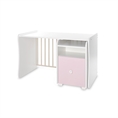 Bed TREND PLUS NEW white+orchid pink /study desk+cupboard/